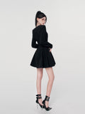 Black Puff Skirt Elegance Dress