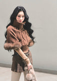mohair turtleneck sweater women, grey twist knit top, korean autumn winter sweater, cable knit high neck top, soft mohair knitwear, plush sleeve sweater, fw25 korean fashion, warm winter knit top, elegant grey sweater women