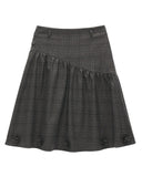 플로럴 미디 스커트