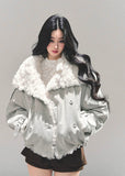 velvet winter jacket, korean fur jacket, lamb fur coat women, warm winter cotton jacket, thick cold proof coat, shearling velvet jacket, korean fashion outerwear, fw25 winter coat, fluffy winter jacket, womens warm jacket