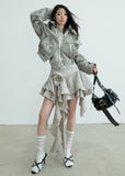 Lightweight Earth Print Short Jacket image 3