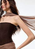 Pu Inspired Dreamy Long dress image 4