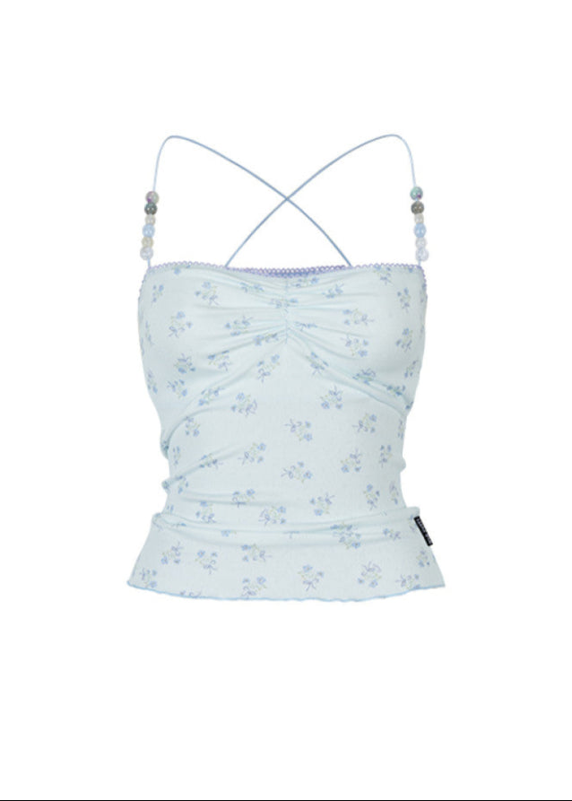 Beaded Floral Strap Camisole Top image 13