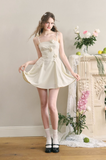 Flower Mini Dress French Strapless