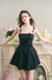 Flower Mini Dress French Strapless