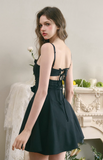 Flower Mini Dress French Strapless