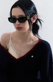 V-Neck Fashion Striped Wool Cable Knit Top