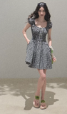 Leaf Graffiti Cotton Dress