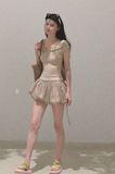 Double-Layer Flower Skort