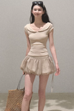 Double-Layer Flower Skort