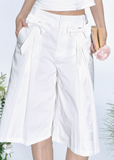 Bow Tie Cropped Straight Pants
