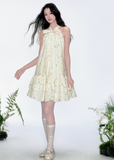 Romantic Puff Skirt Bow Dress