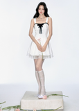 Romantic Bow Lace Strap Dress