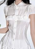 3D Flower Strapless Slim Cami