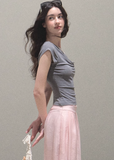 Swing Collar Tencel Knit Top