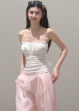 Pearlescent Wrinkle Wide-Leg Pants