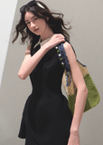 Gauze Skirt Dress with Detachable Collar