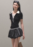 Slim Fit Fake-Two Polo Knit Shirt