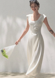 Lyocell U-Neck Waist Dress