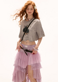 Loose Fit Distressed Rabbit T-Shirt