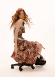 Strapless Cinched Waist Long Dress