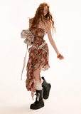 Strapless Cinched Waist Long Dress