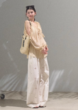 Loose Chiffon V-Neck Hoodie Top