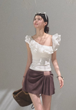 Ruffled Bohemian One-Shoulder Top