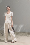 Skin friendly One shoulder Top T-shirt