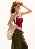 Polka Dot Fake Three-Piece Camisole Top