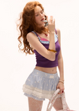 Polka Dot Fake Three-Piece Camisole Top