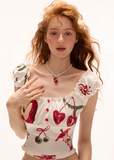 Printed Slim Fit Layered Camisole Top