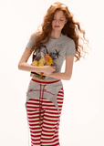 Graffiti Printed Round Neck Short Sleeve