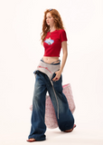 Round neck top short sleeved t-shirt