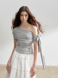 Lyocell One-Shoulder Strap Top