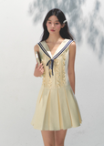 Navy Collar Detachable navy dress
