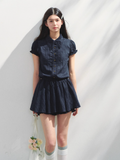 Tibetan Academy Style Short Sleeve Dress