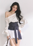 Off-Shoulder Slim Fit Top & Dress Set