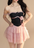 Floral One-Shoulder Mesh Dress