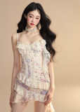 Seaside Vacation Waist Slimming Short dress