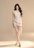 Seaside Vacation Waist Slimming Short dress