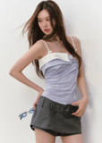 Irregular Layered Strapless Slim Fit Top