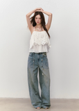Two Wear Tank Top Short Sleeve Strap Top