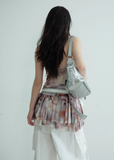 Elegant Sculptural Pleated Deep V Top