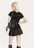 Thorn Heart Cutout Crop Top