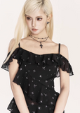 Midnight Bloom Strap Top