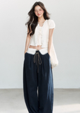 Bubble Sleeve Layered Look Tee