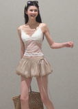Lace Waist Strap Soft Tank Top