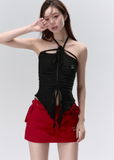 Irregular Drawstring Slim Fit Camisole