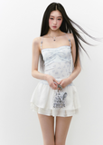 Beaded Floral Strap Camisole Top